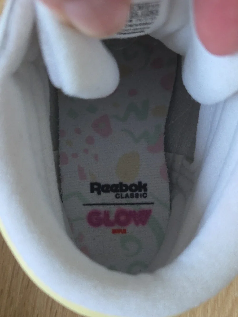 Reebok White High-Top Sneakers with Pastel Pink, Yellow & Mint Accents
